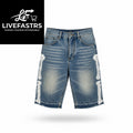 Kapital Kountry Denim Skeleton Shorts