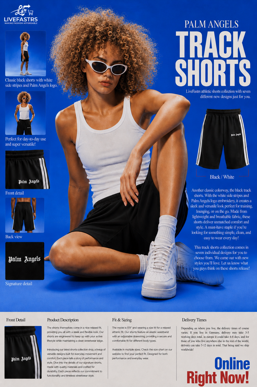Palm Angels Track Shorts