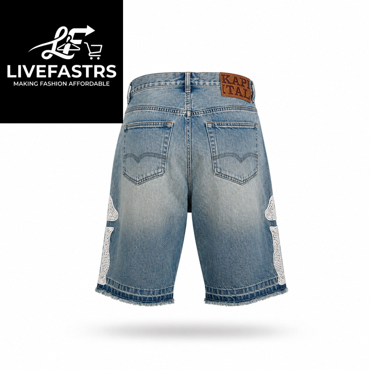 Kapital Kountry Denim Skeleton Shorts