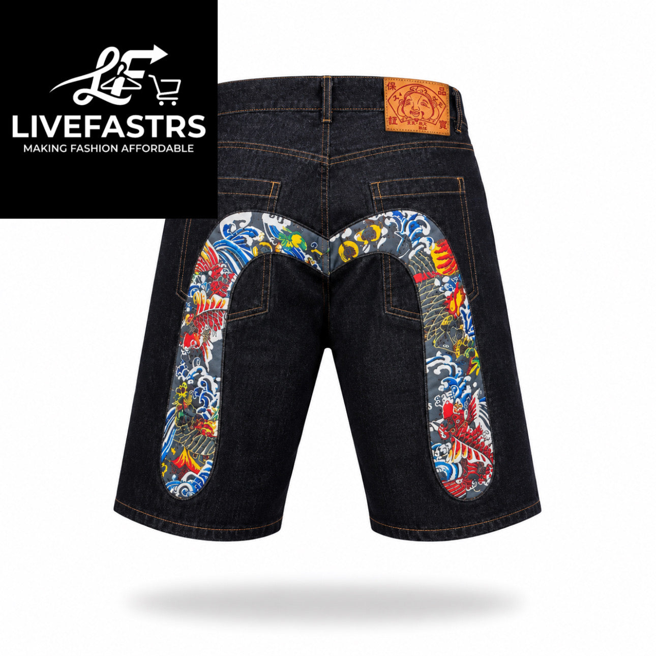 Vintage Evisu Baggy Denim Shorts