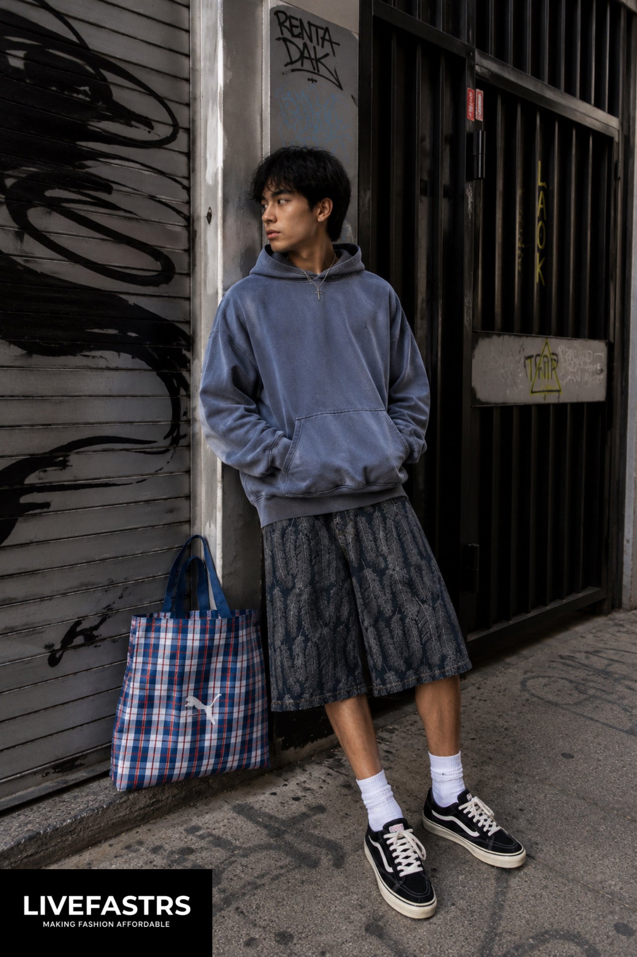 Kapital Kountry Denim Indigo Magpie Feather Shorts