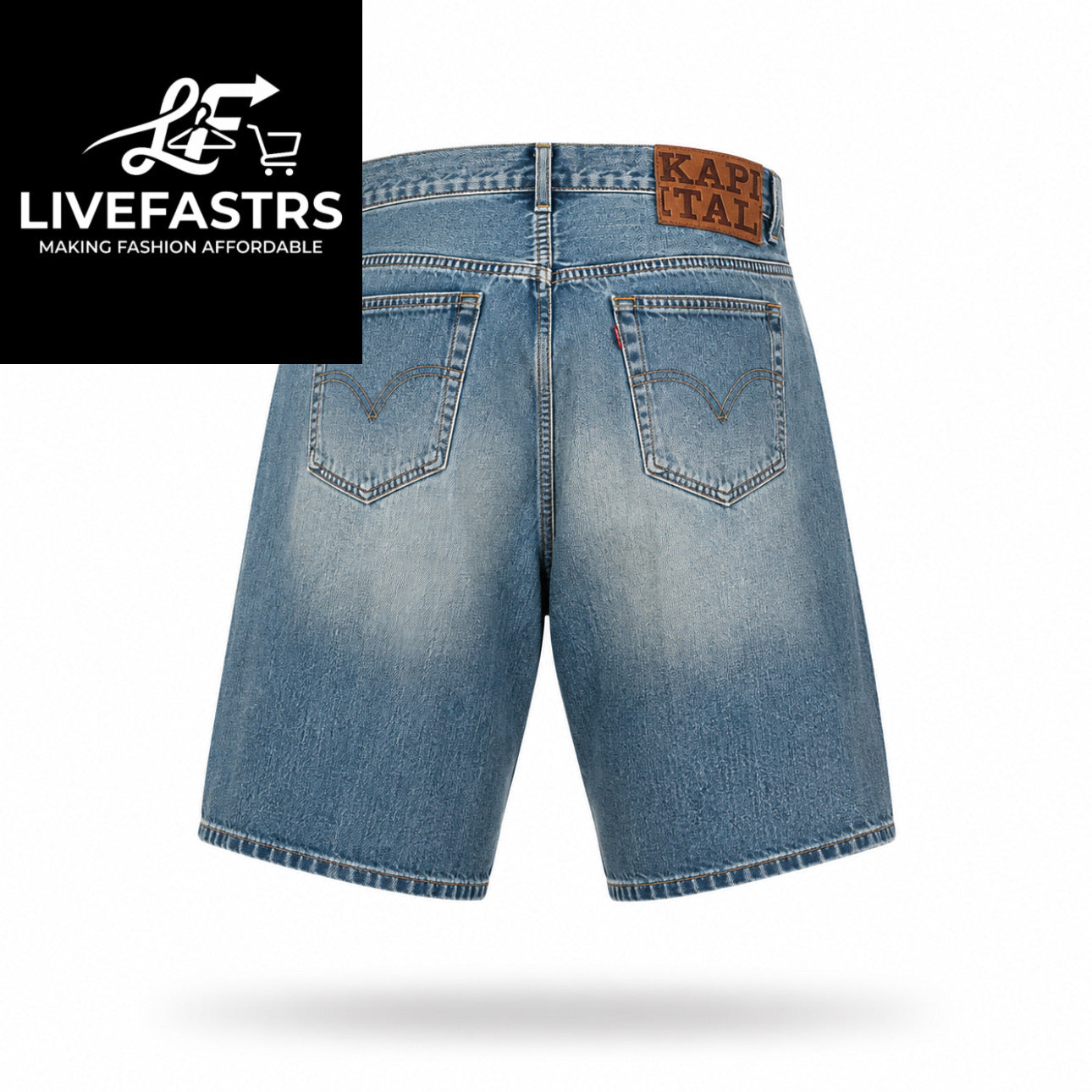 Kapital Kountry Denim Cisco Jewel Shorts