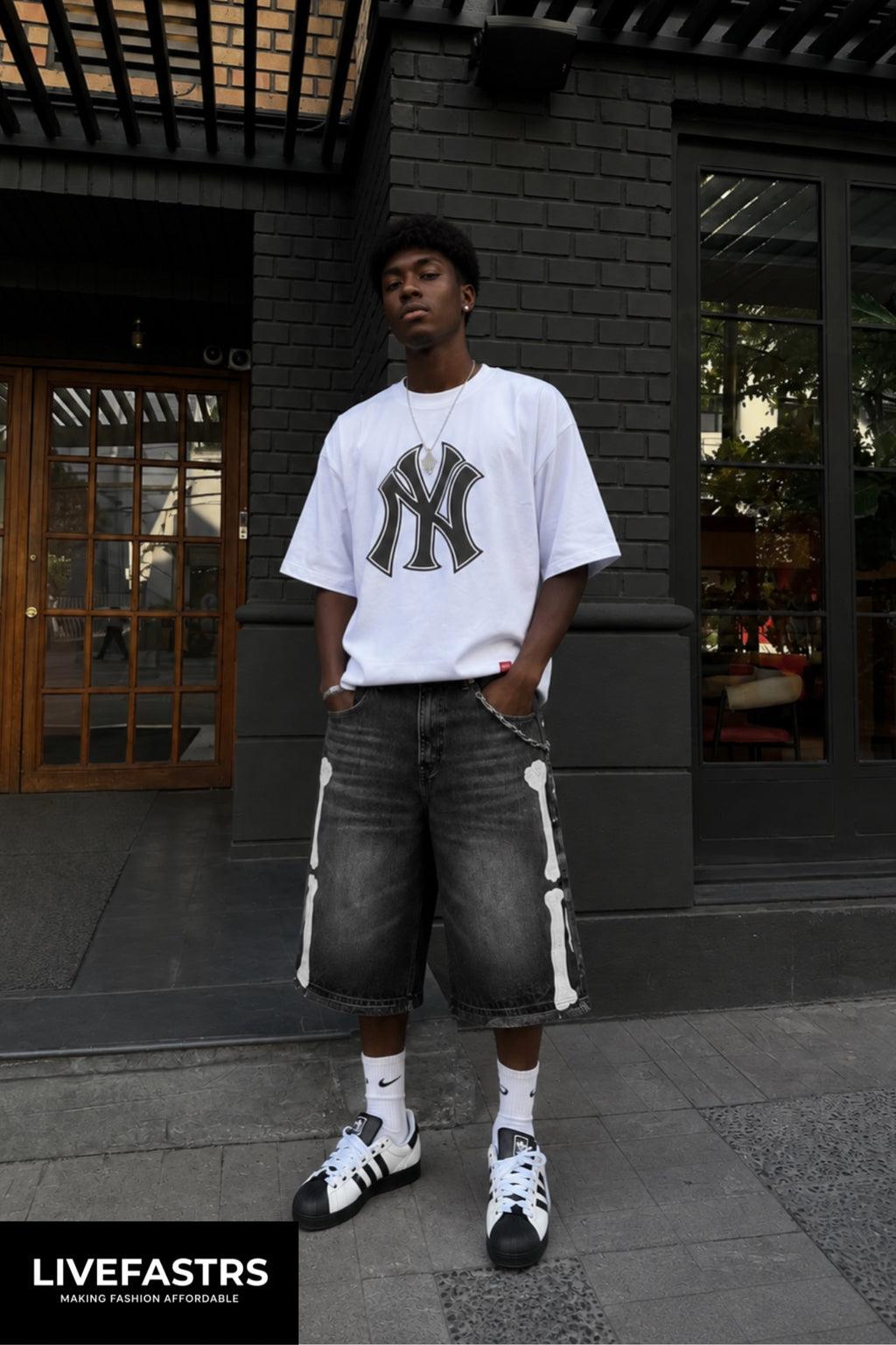 Kapital Kountry Denim Skeleton Shorts