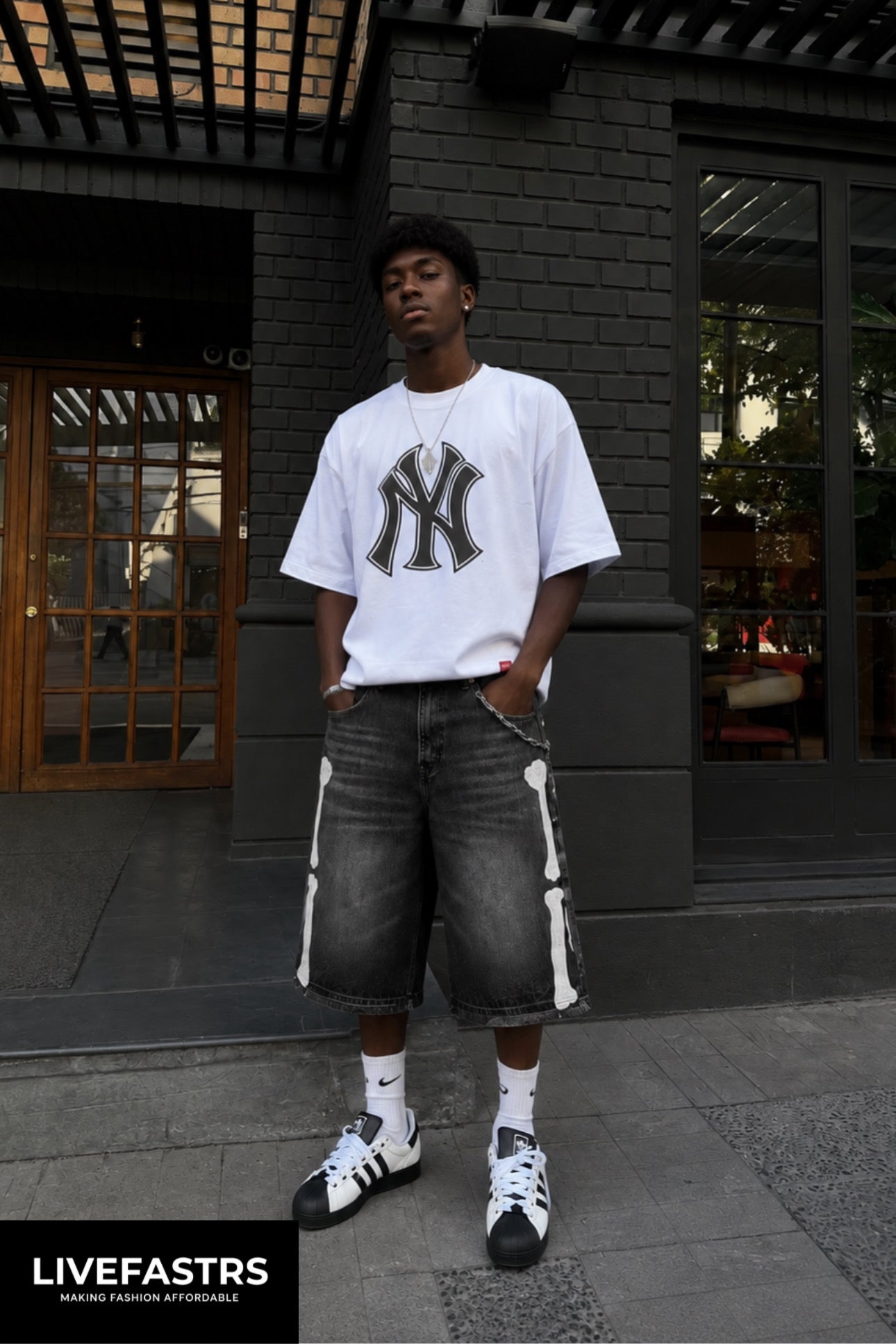 Kapital Kountry Denim Skeleton Shorts