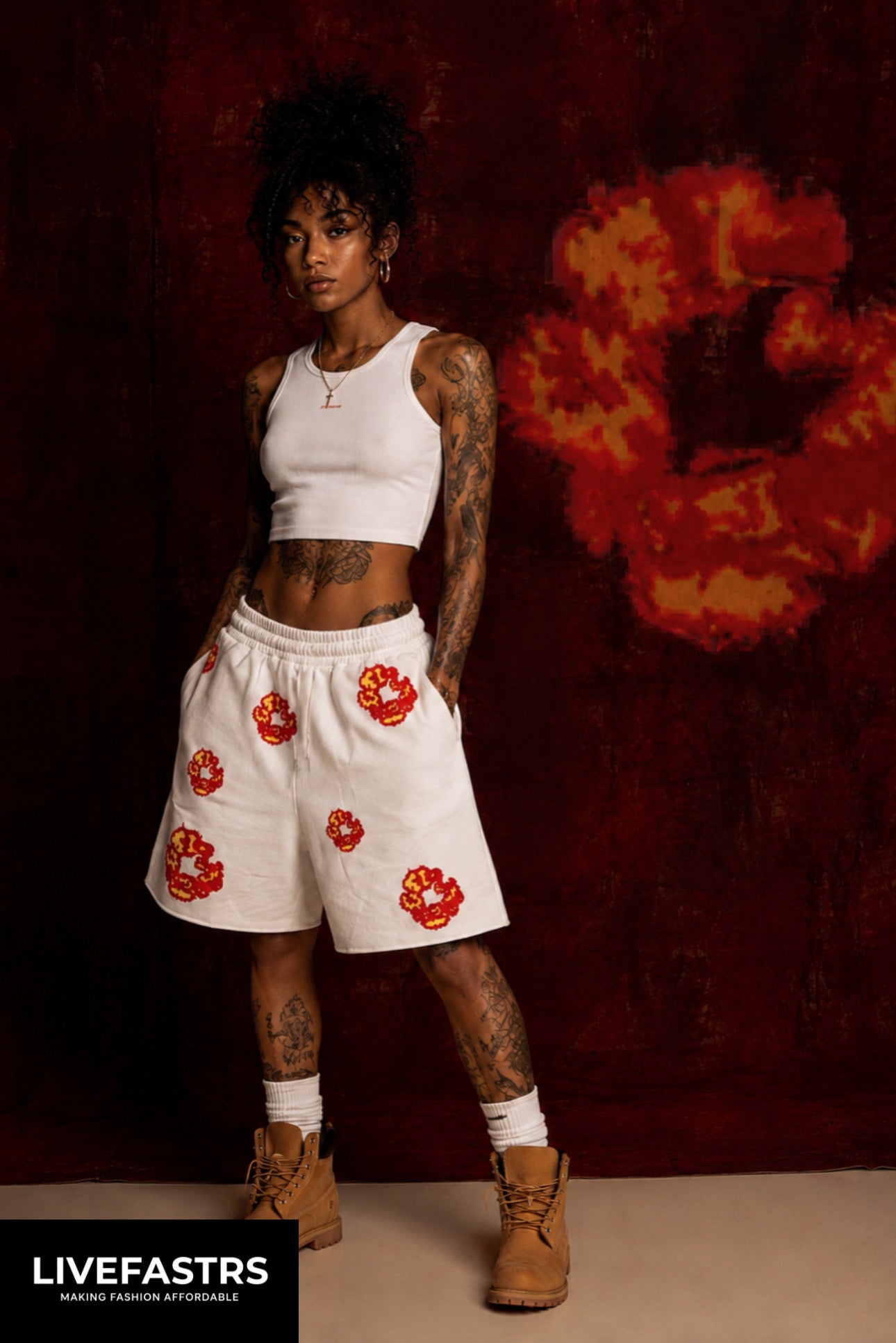 Denim Tears X Offset Wreath Shorts
