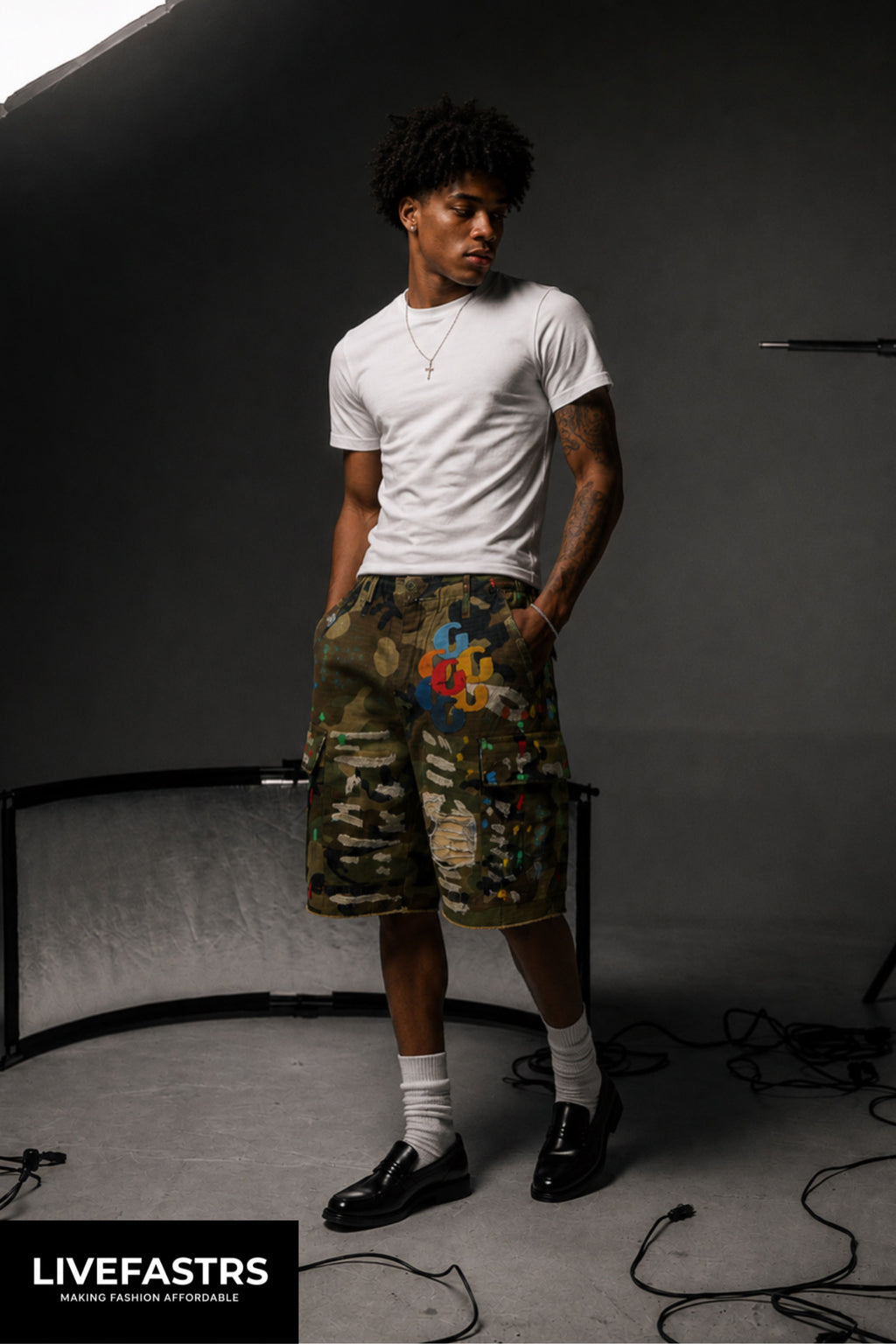 Gallery Dept. G-Patch Woodland Camo Cargo Shorts