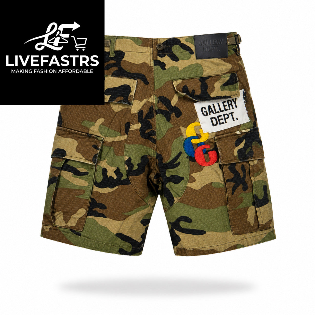 Gallery Dept. G-Patch Woodland Camo Cargo Shorts