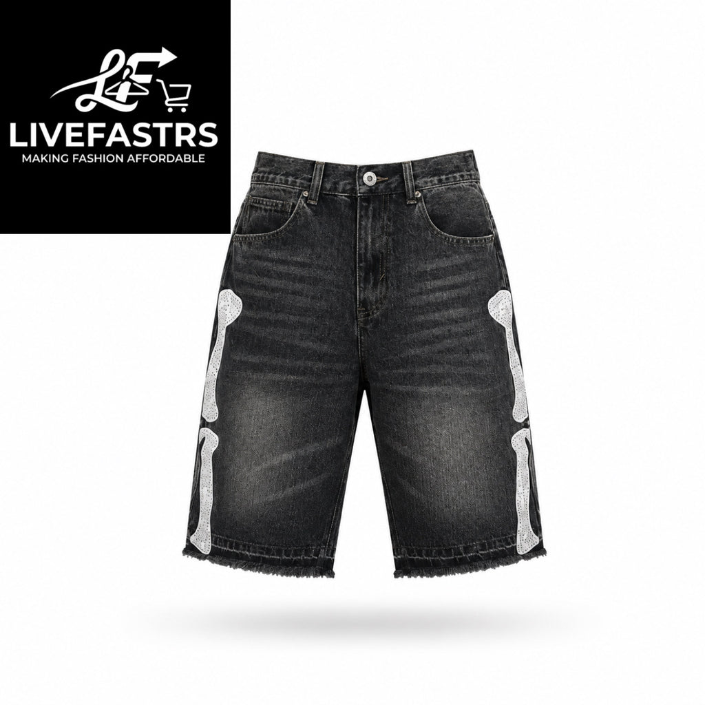 Kapital Kountry Denim Skeleton Shorts
