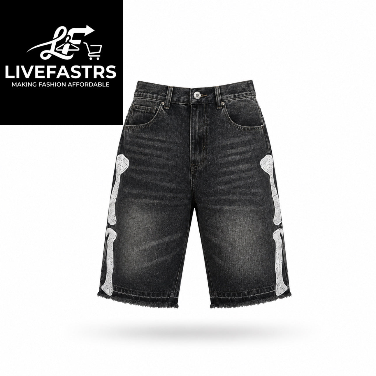 Kapital Kountry Denim Skeleton Shorts