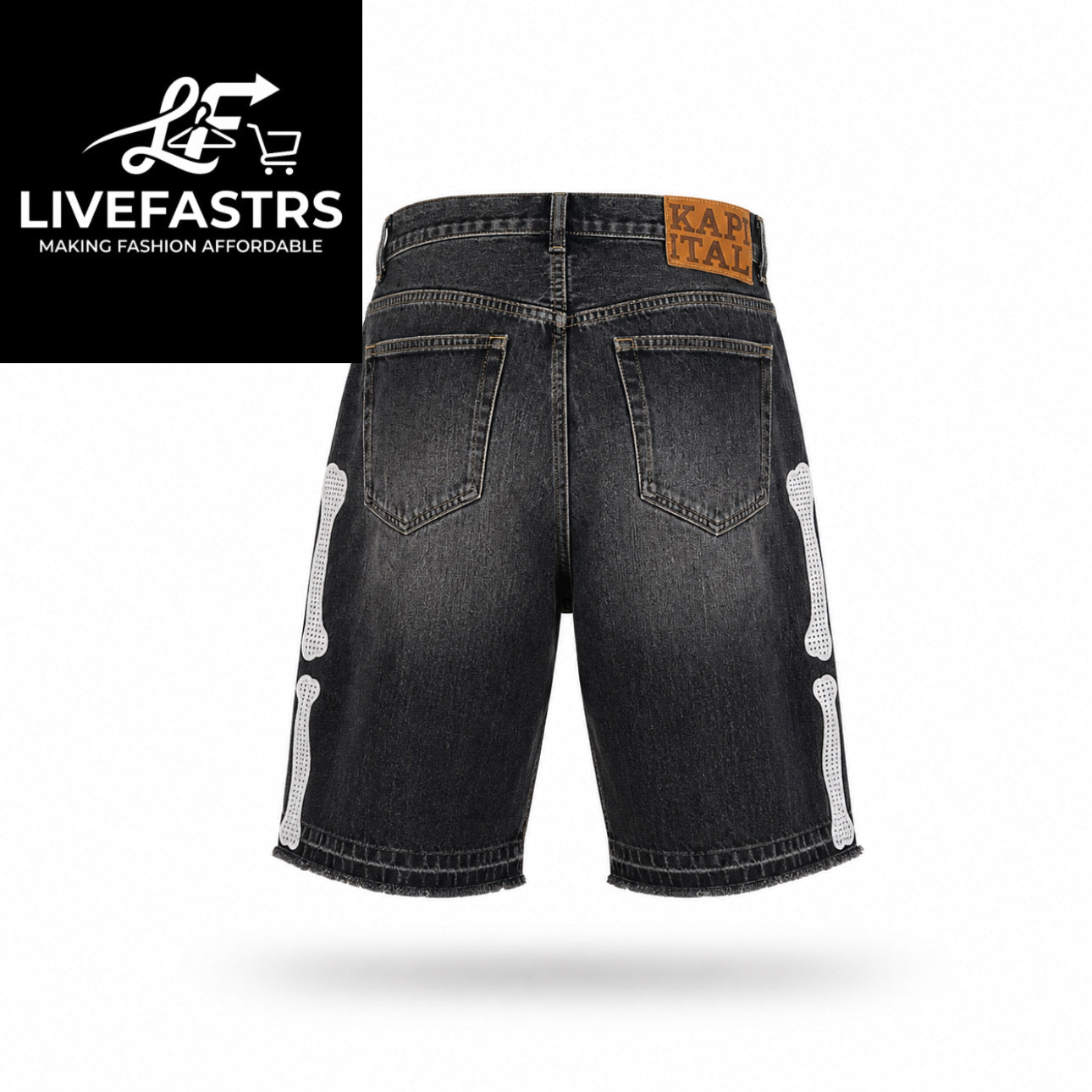 Kapital Kountry Denim Skeleton Shorts