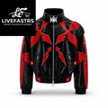 Custom Japanese Crocodile Print Patchwork Leather Jacket