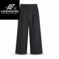 Oversized Baggy Pleated Wide-Leg Trousers