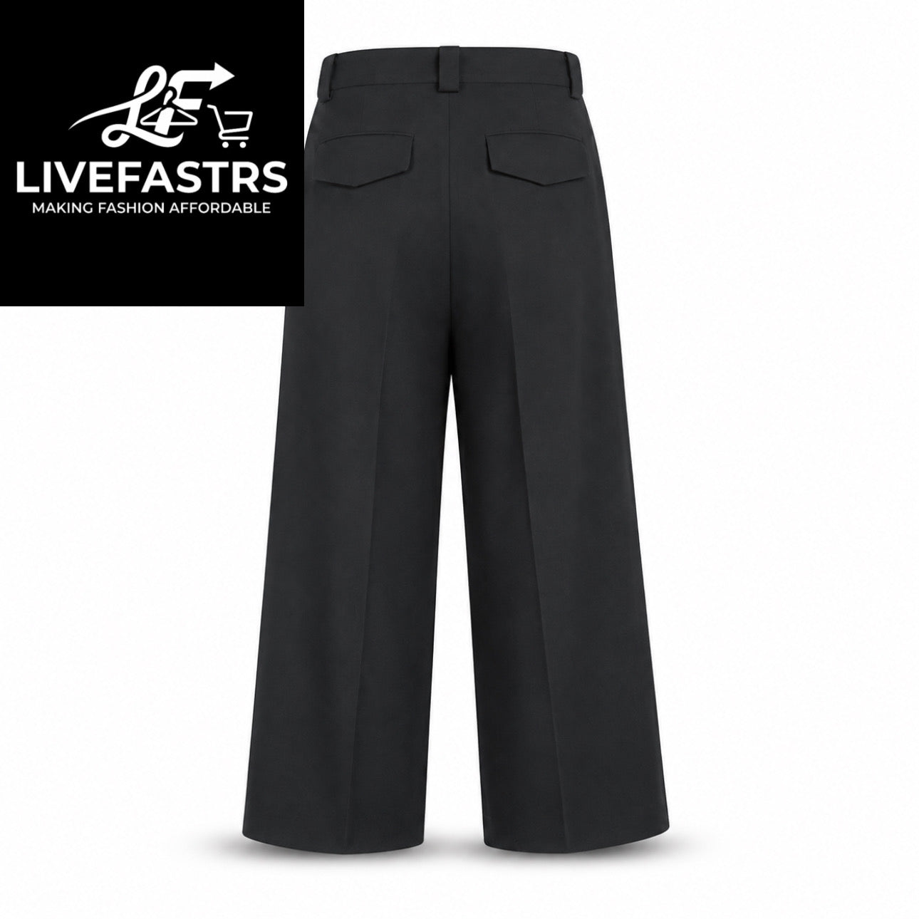 Oversized Baggy Pleated Wide-Leg Trousers