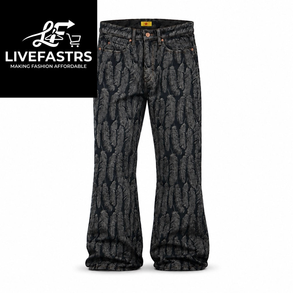 Kapital Kountry Denim Indigo Magpie Feather Pants