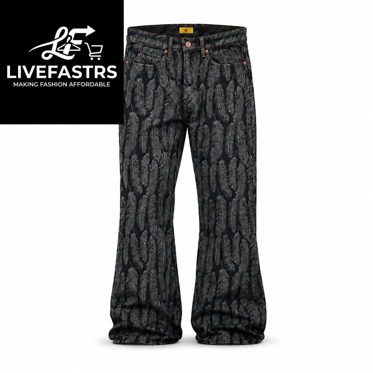 Kapital Kountry Denim Indigo Magpie Feather Pants