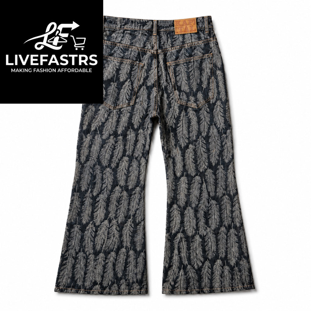 Kapital Kountry Denim Indigo Magpie Feather Pants