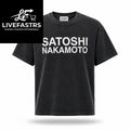 Satoshi Nakamoto Stencil Logo T-Shirt