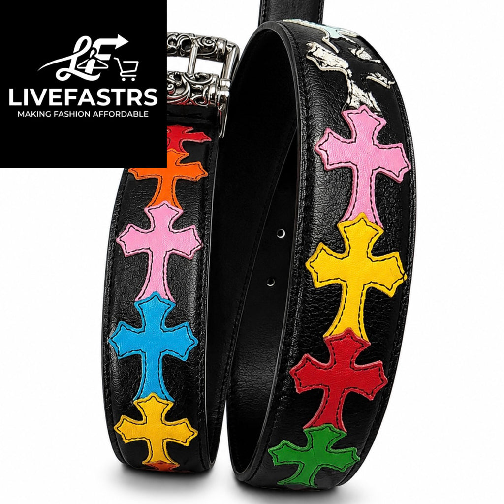 Chrome Heart Multi Color Patch Belt