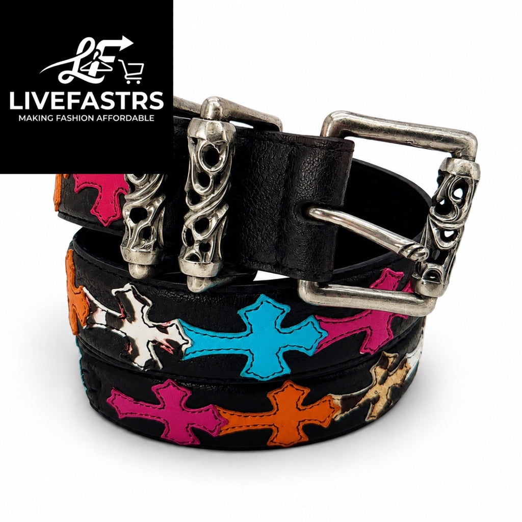 Chrome Heart Multi Color Patch Belt