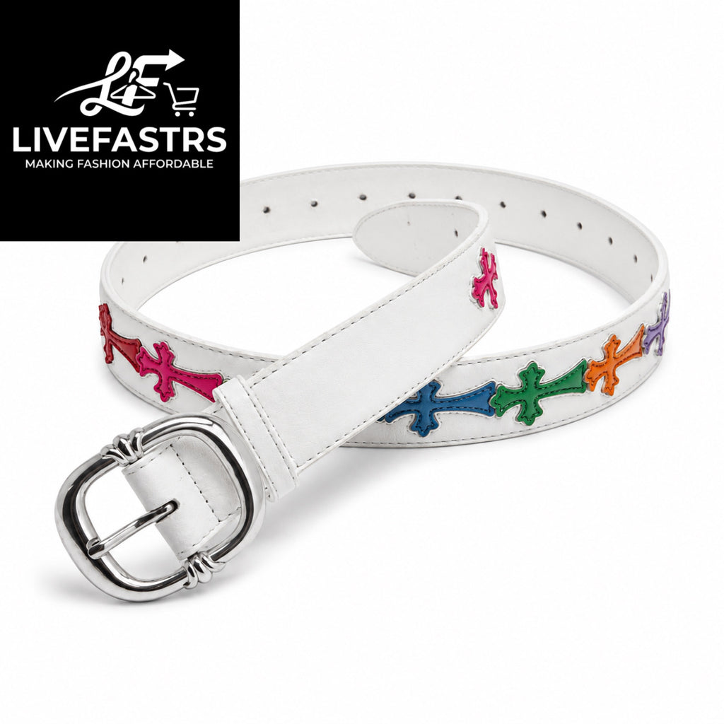 Chrome Heart Multi Color Patch Belt