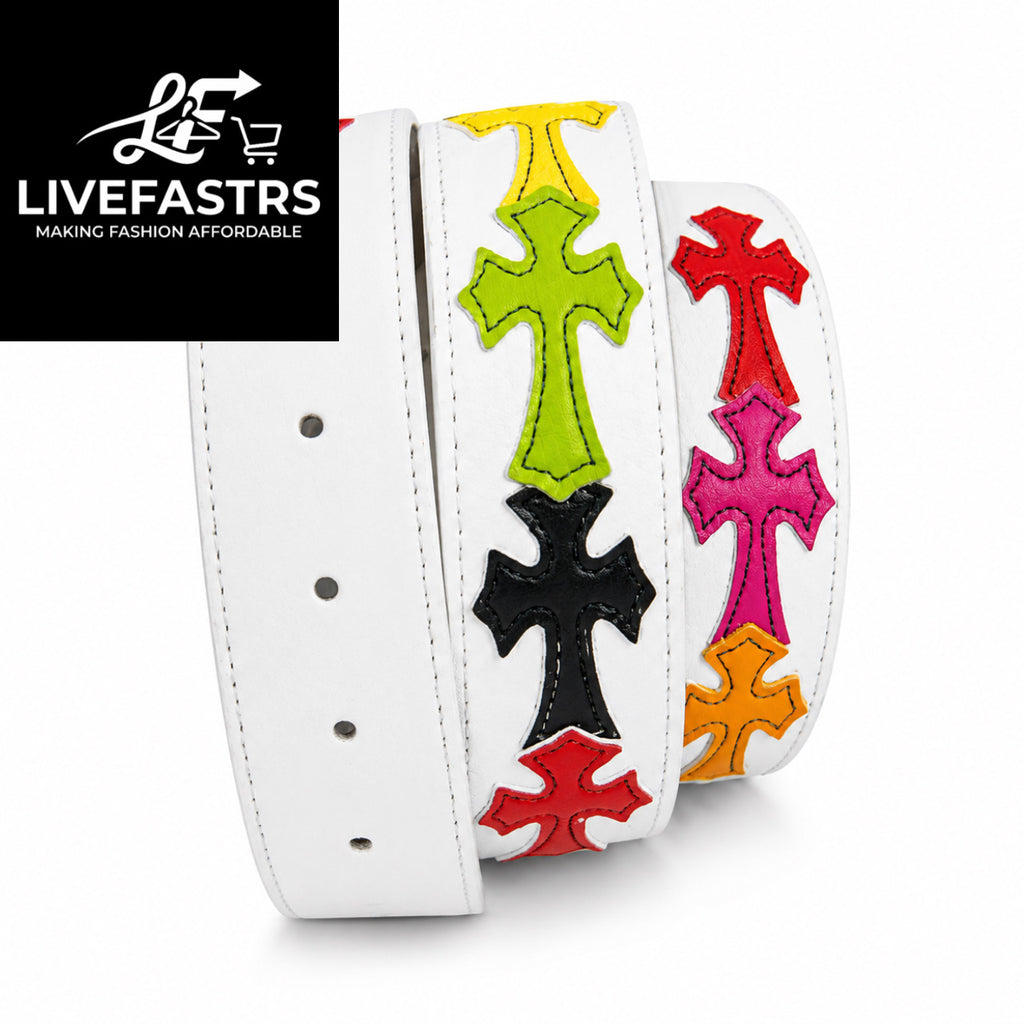 Chrome Heart Multi Color Patch Belt
